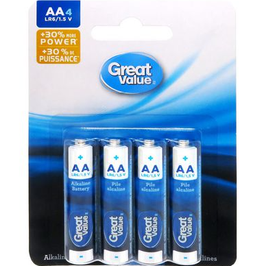 AA Battery - Great Value - 4 Pack