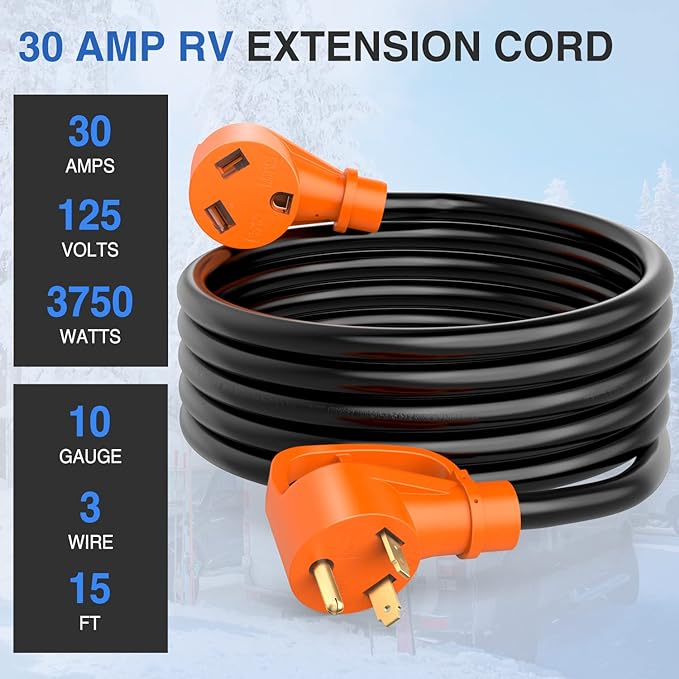 15 f, 30 amp Extension Cord