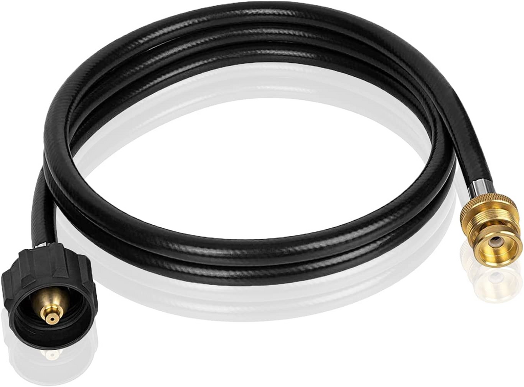 6ft Propane Hose Adapter Black Propane Tank Hose with Metal Connector