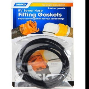 Camco RV Sewer Hose Fitting Gaskets - 2 Sets