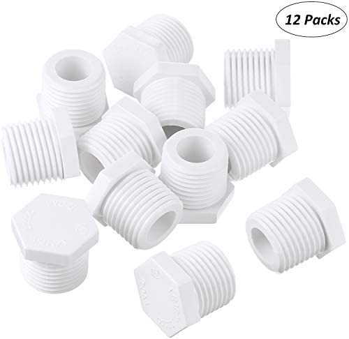 Mudder 12 Pieces 1/2 Inch 11630 91857 Water Heater Drain Plug White Plastic Drain Plug Compatible with RV Camper and Atwood Water Heaters