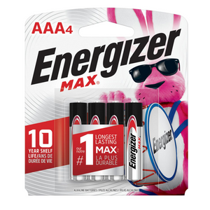 Energizer MAX AAA Batteries (4 Pack), Triple A Alkaline Batteries