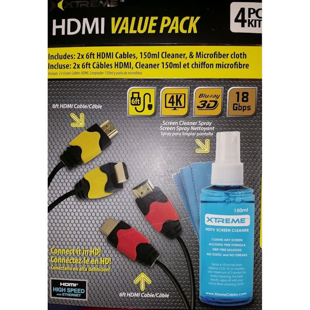 XTREME HDMI Value Pack with Cleaning Kit