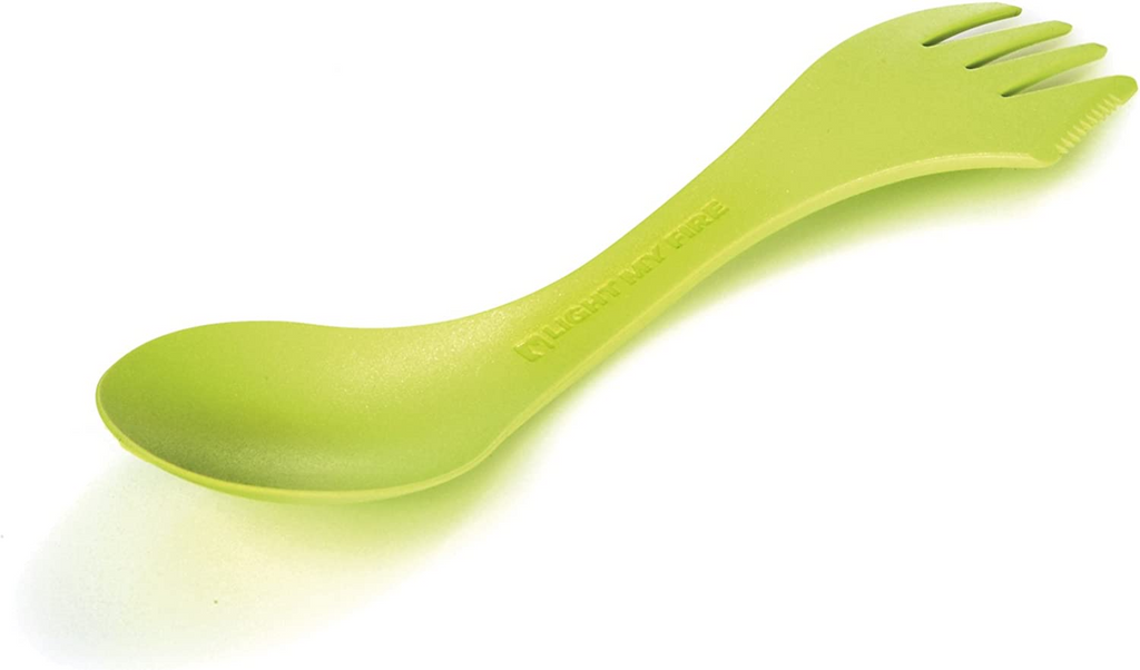 Spork with Full-Sized Spoon, Fork and Serrated Knife Edge