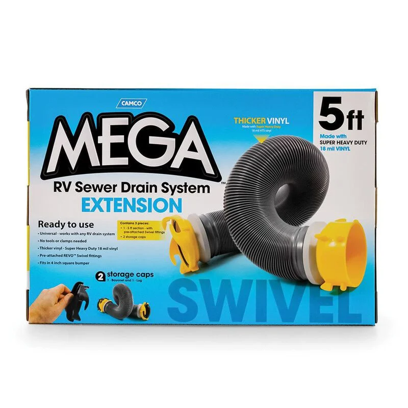 Camco 10FT. Sewer Hose Extension, Mega