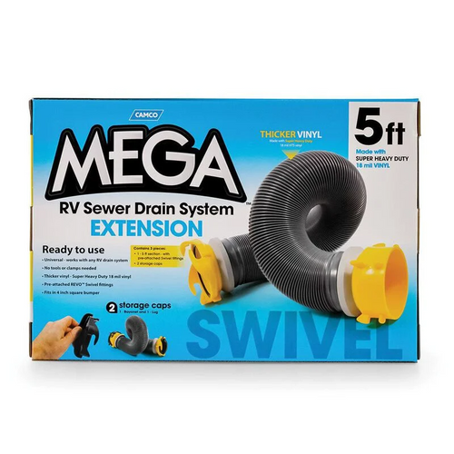 Camco 10FT. Sewer Hose Extension, Mega