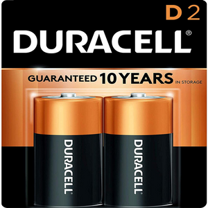 D Battery Alkaline - Duracell - 2 Pack