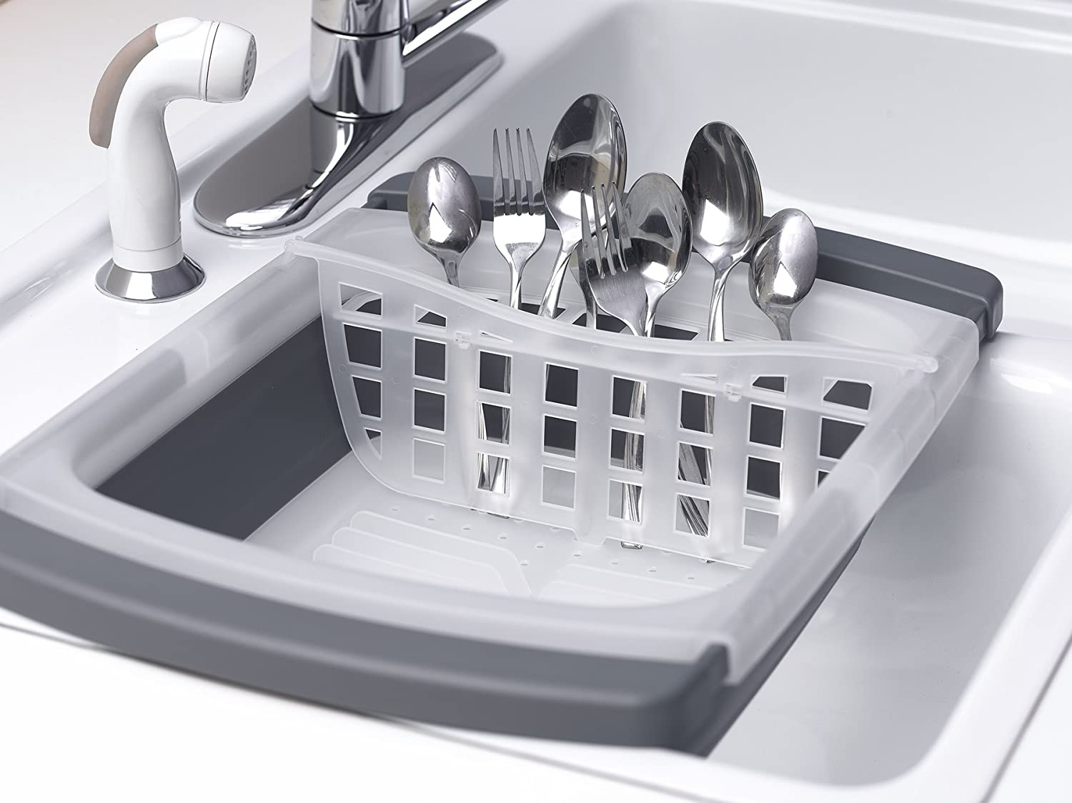 Collapsible Over-The-Sink Dish Drainer