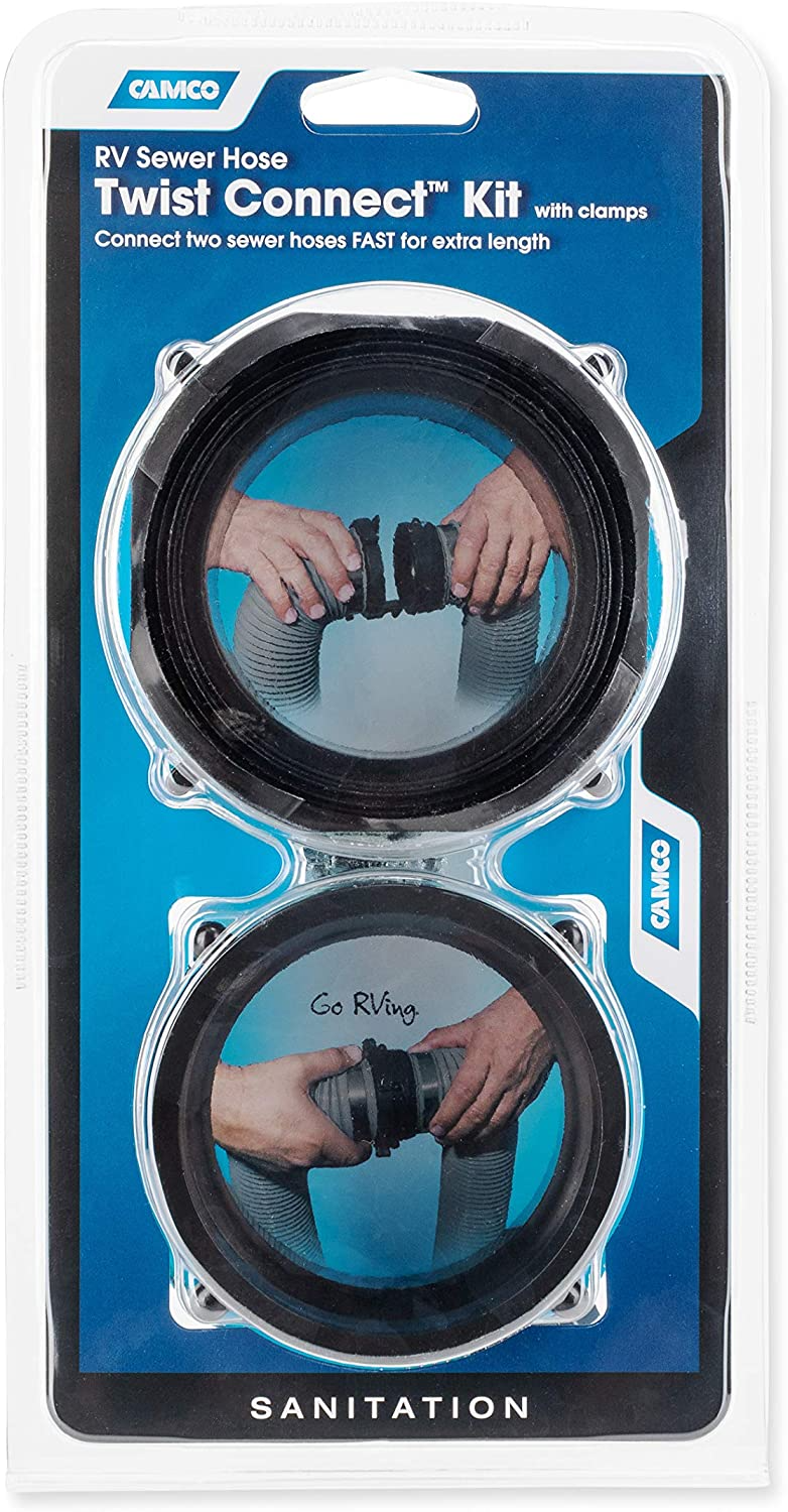 Camco 39543-X RV Twist Connect Kit Sewer Fitting