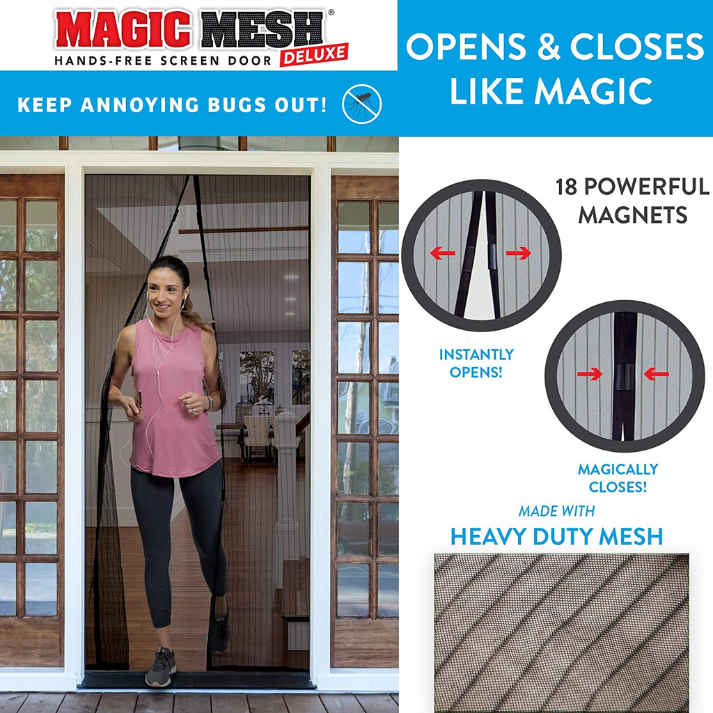 Magic Mesh Hands-Free Screen Door