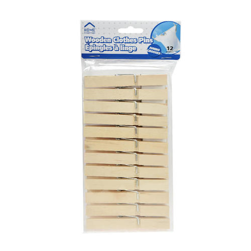 Wooden Clothes Pins - 12 Pack